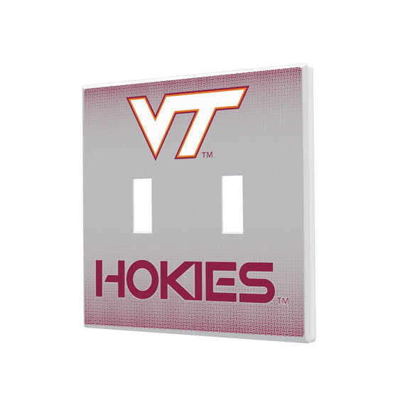 Virginia Tech Hokies Linen Hidden-Screw Light Switch Plate-2