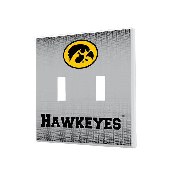 Iowa Hawkeyes Linen Hidden-Screw Light Switch Plate-2