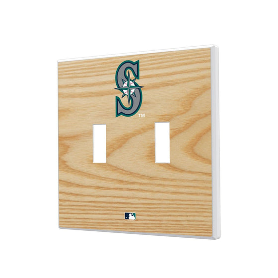 Seattle Mariners Wood Bat Hidden-Screw Light Switch Plate-2