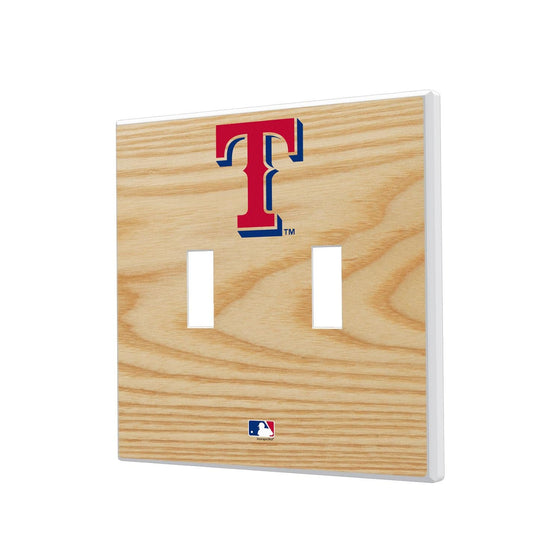 Texas Rangers Wood Bat Hidden-Screw Light Switch Plate-2