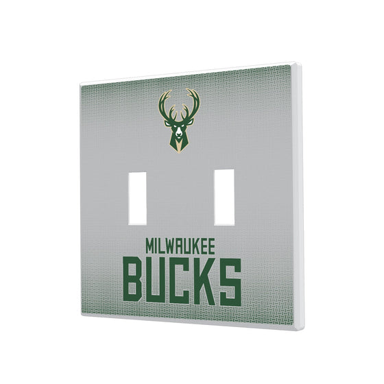 Milwaukee Bucks Linen Hidden-Screw Light Switch Plate-2