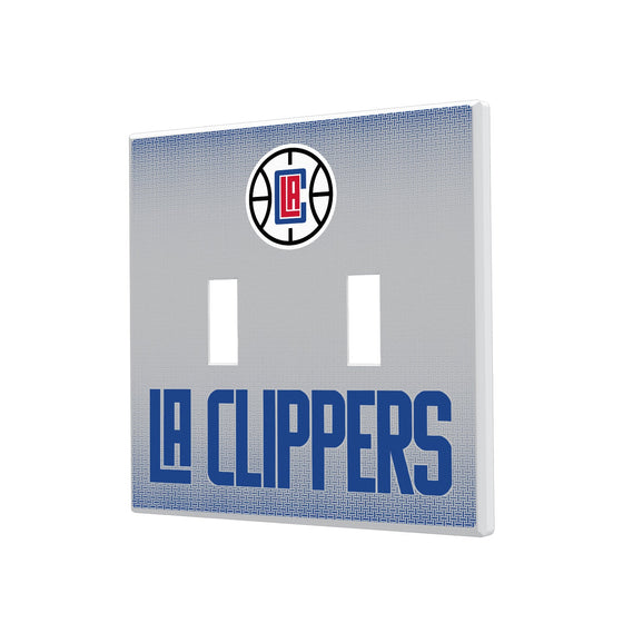 Los Angeles Clippers Linen Hidden-Screw Light Switch Plate-2