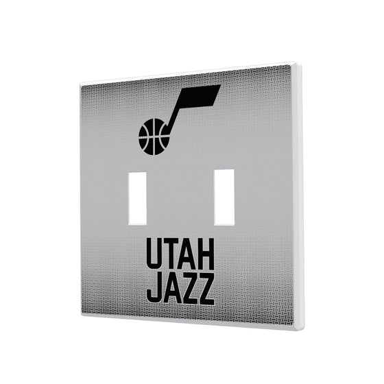 Utah Jazz Linen Hidden-Screw Light Switch Plate-2