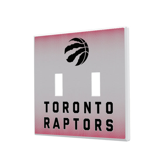 Toronto Raptors Linen Hidden-Screw Light Switch Plate-2