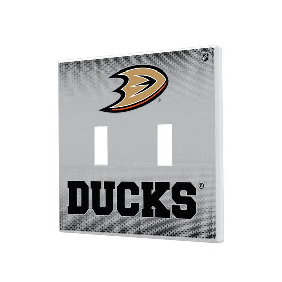 Anaheim Ducks Linen Hidden-Screw Light Switch Plate-2