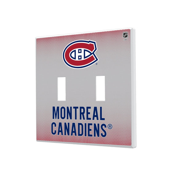 Montreal Canadiens Linen Hidden-Screw Light Switch Plate-2