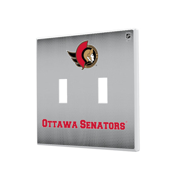 Ottawa Senators Linen Hidden-Screw Light Switch Plate-2