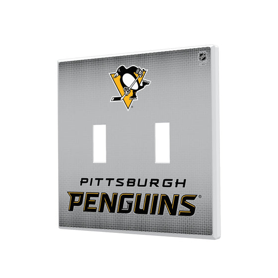 Pittsburgh Penguins Linen Hidden-Screw Light Switch Plate-2