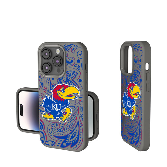 Kansas Jayhawks Paisley Soft Touch Phone Case-0