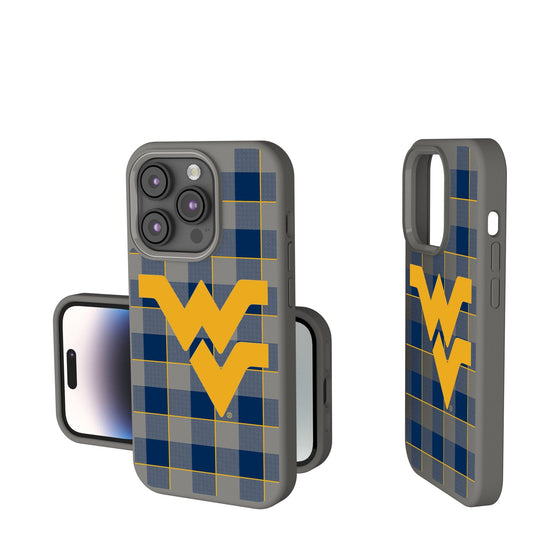 West Virginia Mountaineers Plaid Soft Touch Phone Case-0