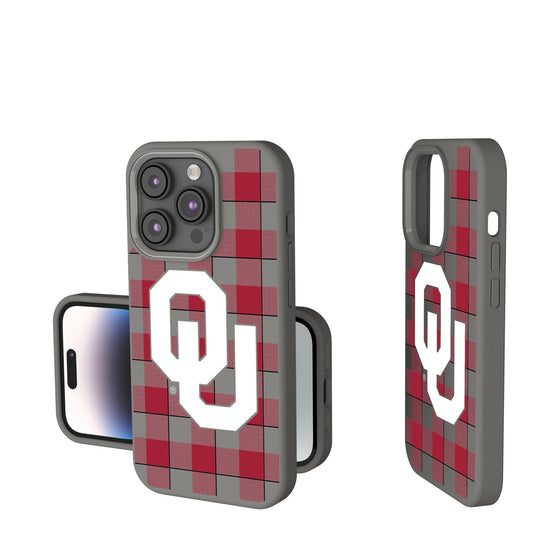 Oklahoma Sooners Plaid Soft Touch Phone Case-0