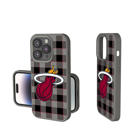 Miami Heat Plaid Soft Touch Phone Case-0