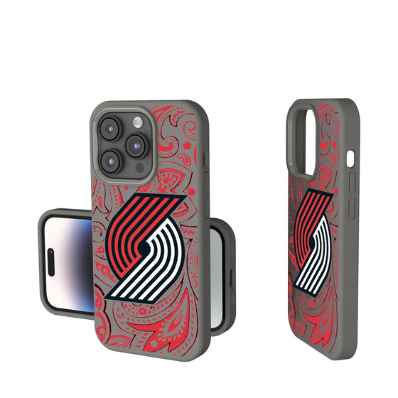 Portland Trail Blazers Paisley Soft Touch Phone Case-0