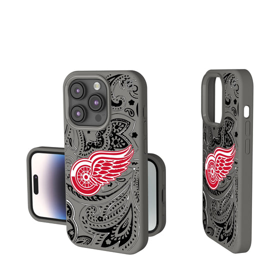 Detroit Red Wings Paisley Soft Touch Phone Case-0