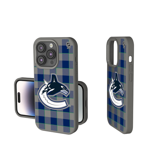 Vancouver Canucks Plaid Soft Touch Phone Case-0