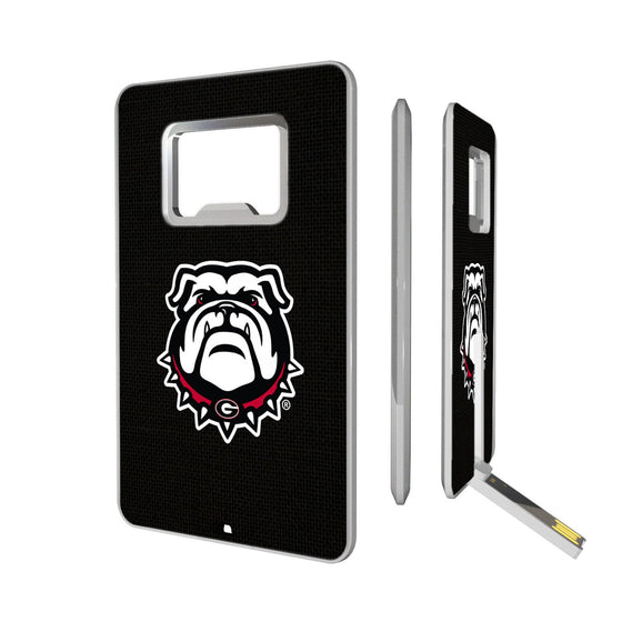 University of Georgia Bulldogs Uga Solid Credit Card USB Drive with Bottle Opener 32GB-0