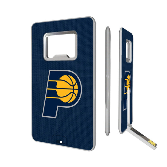 Indiana Pacers Solid Credit Card USB Drive with Bottle Opener 32GB-0