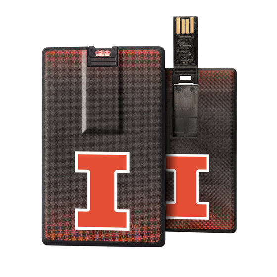 Illinois Fighting Illini Linen Credit Card USB Drive 32GB-0
