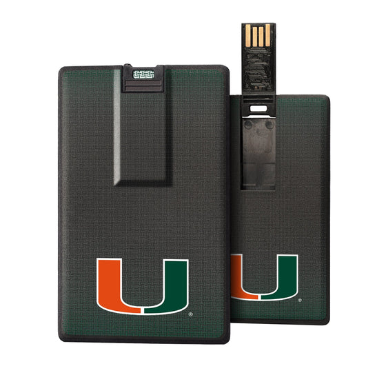 Miami Hurricanes Linen Credit Card USB Drive 32GB-0