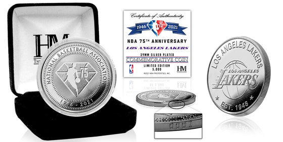 Los Angeles Lakers NBA 75th Anniversary Silver Mint Coin