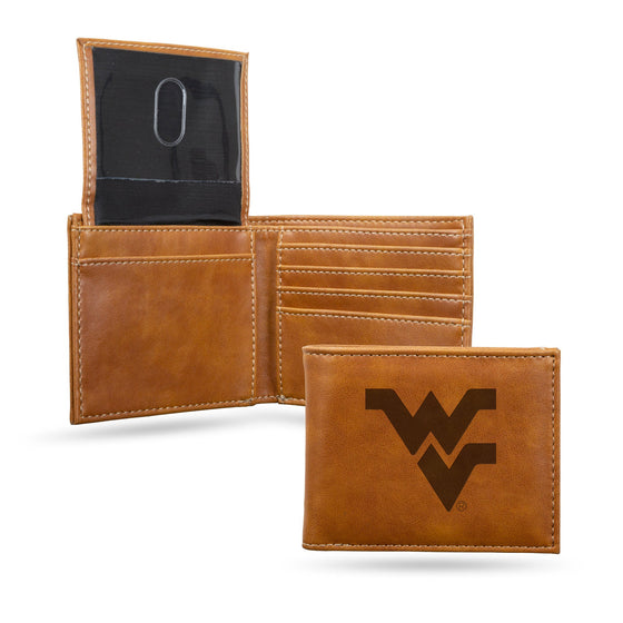 West Virginia Mountaineers Wallet Billfold Laser Engraved