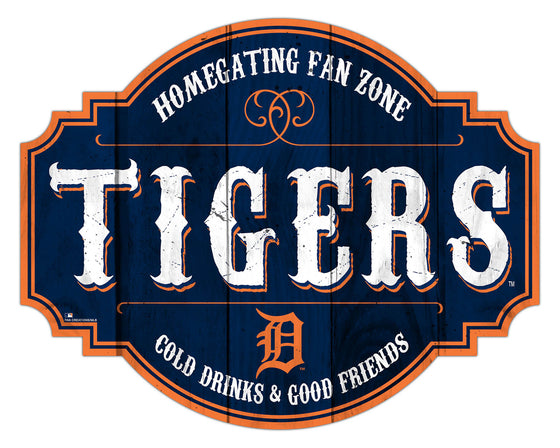 Detroit Tigers Sign Wood 12 Inch Homegating Tavern - Special Order