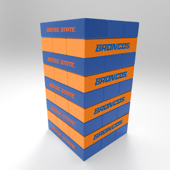 NCAA  Boise State Broncos  Mini Jumbling Tower Game - Wood Stackem Game