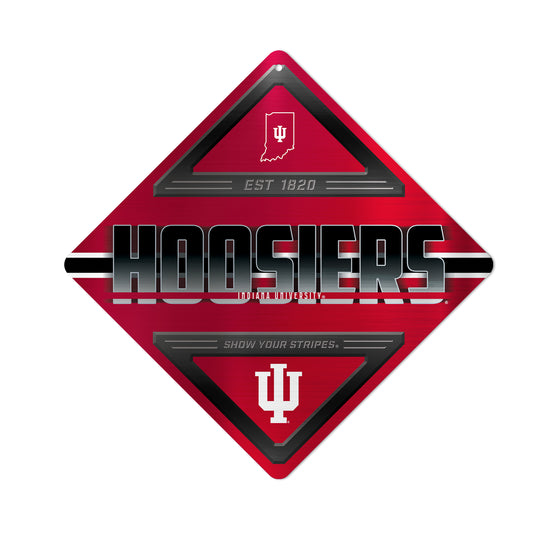 NCAA  Indiana Hoosiers  Metal Sign 16.5" x 16.5" Home Décor - Bedroom - Office - Man Cave