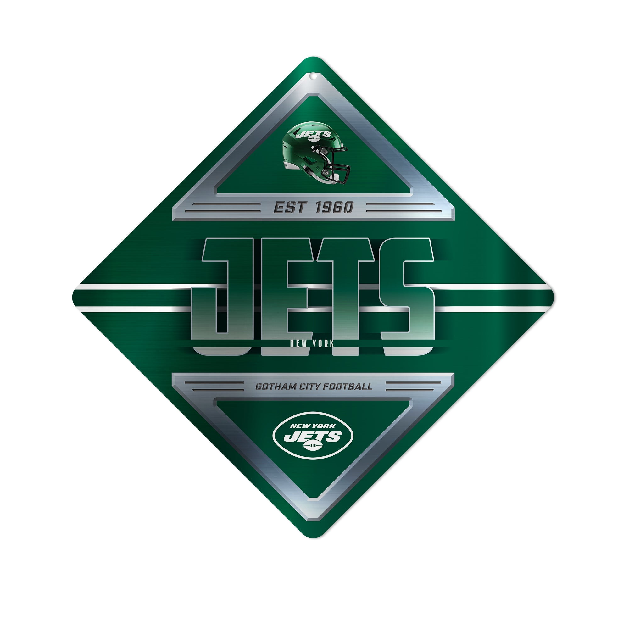 New York Jets 5pc Metal Sign Ornament