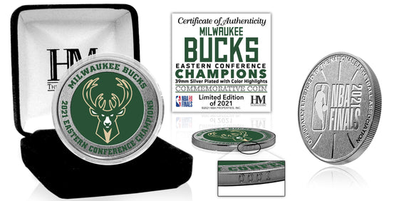 Milwaukee Bucks 2021 NBA Eastern Conference Champions Silver Mint Coin