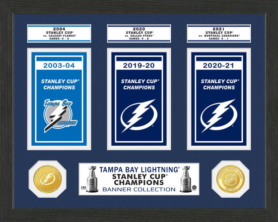 Tampa Bay Lightning Stanley Cup Banner Collection Photo Mint