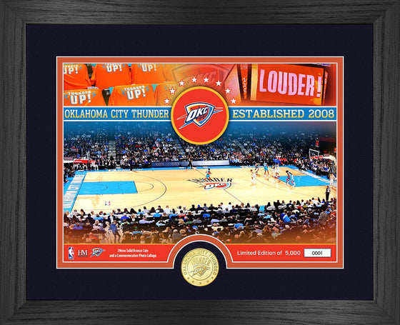 Oklahoma City Thunder Bronze Coin Court Photo Mint