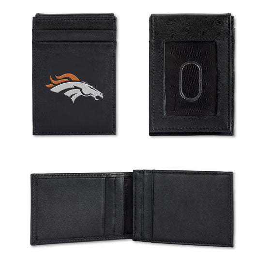 NFL Football Denver Broncos  Embroidered Front Pocket Wallet - Slim/Light Weight - Great Gift Item