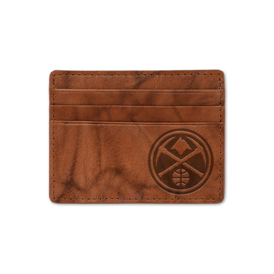 NBA Basketball Denver Nuggets  Embossed Leather Credit Cart Wallet