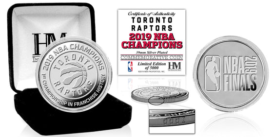 Toronto Raptors 2019 NBA Finals Champions First Title In Franchise Silver Coin