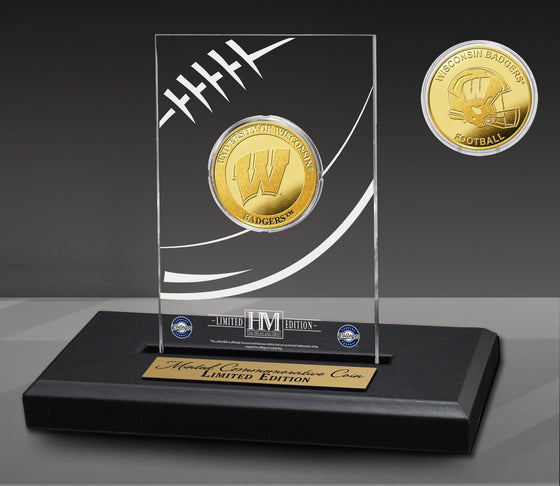 University of Wisconsin Badgers Gold Coin in Acrylic Display