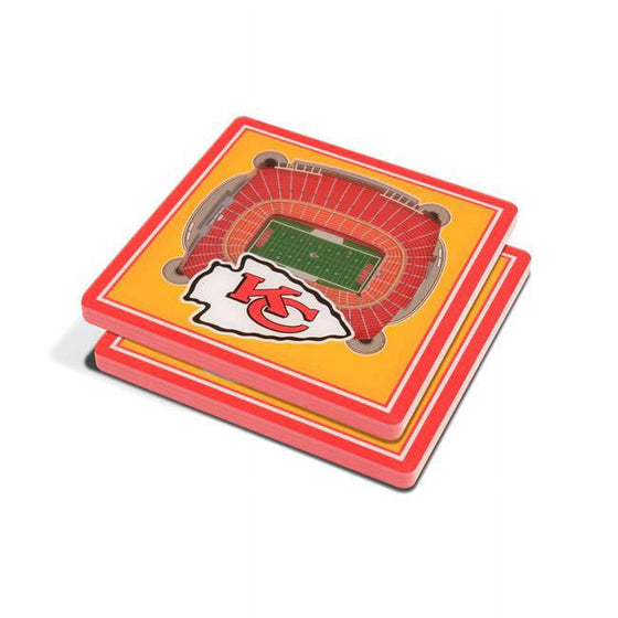 YouTheFan NFL Kansas City Chiefs 3D StadiumView Coasters - Arrowhead Stadium - 757 Sports Collectibles