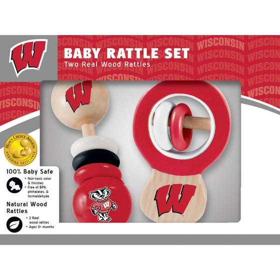 Wisconsin Badgers - Baby Rattles 2-Pack - 757 Sports Collectibles