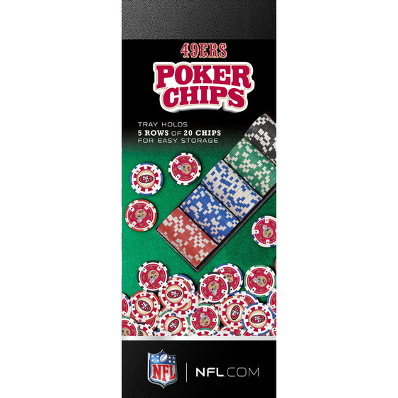 San Francisco 49ers 100 Piece Poker Chips - 757 Sports Collectibles