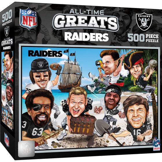 Las Vegas Raiders - All Time Greats 500 Piece Jigsaw Puzzle - 757 Sports Collectibles