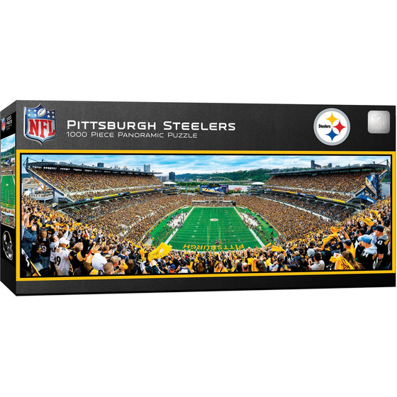 Pittsburgh Steelers - 1000 Piece Panoramic Jigsaw Puzzle - End View - 757 Sports Collectibles