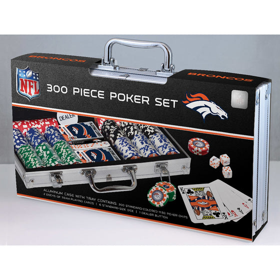 Denver Broncos 300 Piece Poker Set - 757 Sports Collectibles