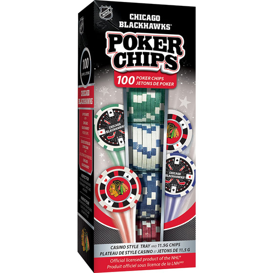 Chicago Blackhawks 100 Piece Poker Chips - 757 Sports Collectibles