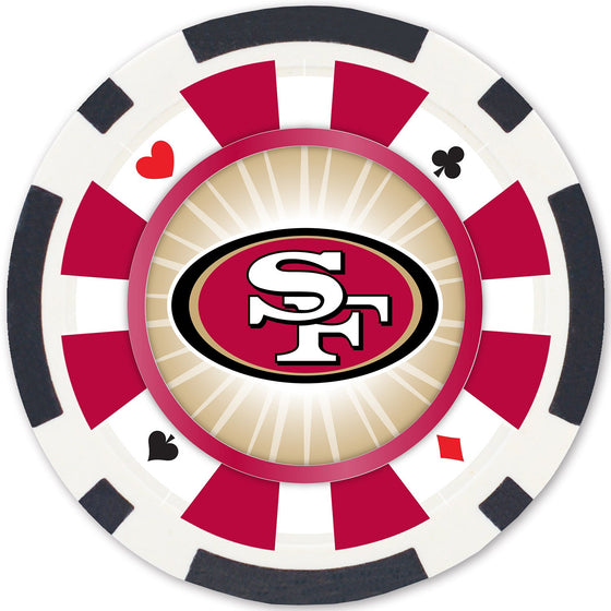 San Francisco 49ers 100 Piece Poker Chips - 757 Sports Collectibles