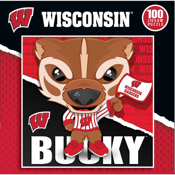 Bucky - Wisconsin Badgers Mascot 100 Piece Jigsaw Puzzle - 757 Sports Collectibles