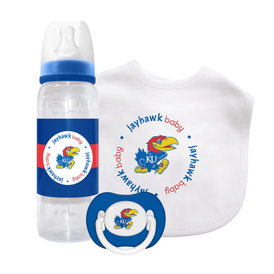 Kansas Jayhawks - 3-Piece Baby Gift Set - 757 Sports Collectibles