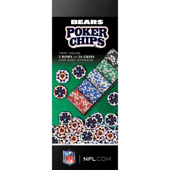 Chicago Bears 100 Piece Poker Chips - 757 Sports Collectibles