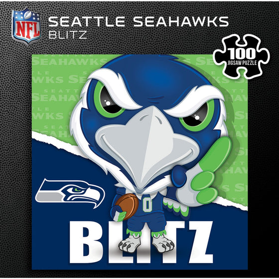 Blitz - Seattle Seahawks Mascot 100 Piece Jigsaw Puzzle - 757 Sports Collectibles