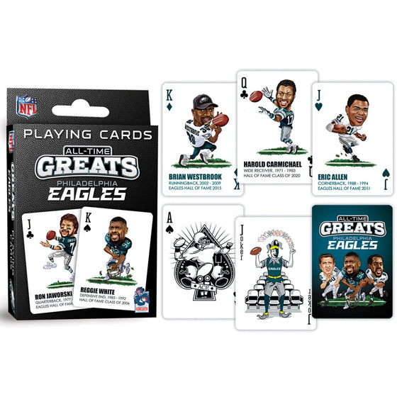 Philadelphia Eagles All-Time Greats Playing Cards - 54 Card Deck - 757 Sports Collectibles