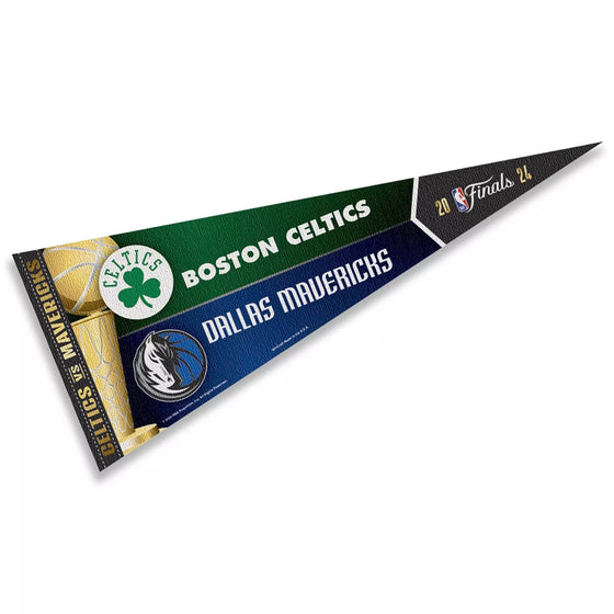 Boston Celtics Dallas Mavericks Dueling Finals Teams Full Size Pennant Flag